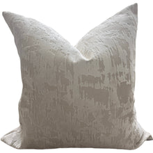 Load image into Gallery viewer, Ivory Abstract Jacquard-Velvet Pillow