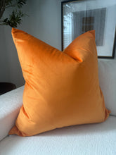 Load image into Gallery viewer, Bright Orange Velvet Pillow