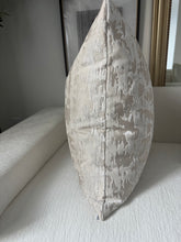 Load image into Gallery viewer, Ivory Abstract Jacquard-Velvet Pillow