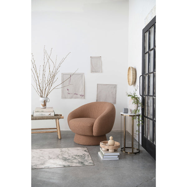 Decorative Paulownia Wood Footed Tray, Natural