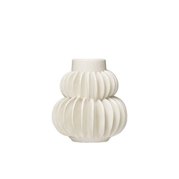 Pleated Stoneware Vase