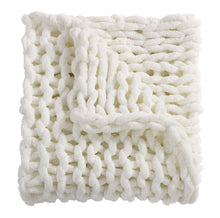 Load image into Gallery viewer, Ivory Chenille Chunky Knit Throw
