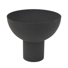 Load image into Gallery viewer, Black Decorative Metal Footed Bowl
