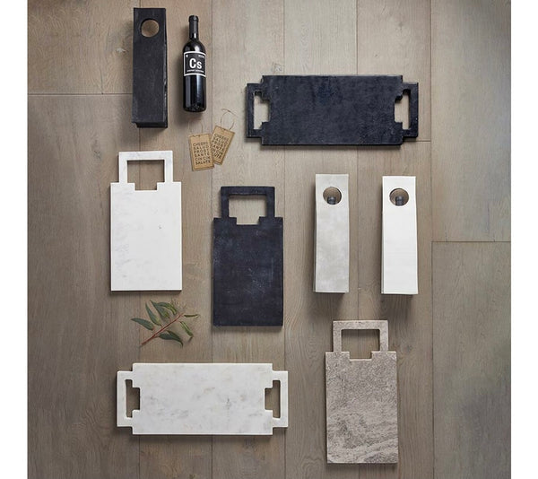 Black Double Handle Marble Board
