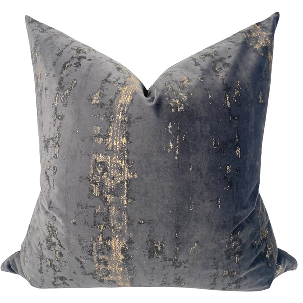 Slate Grey Abstract Pillow