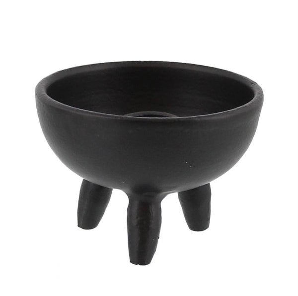 Taper Candle & Incense Holder - Black