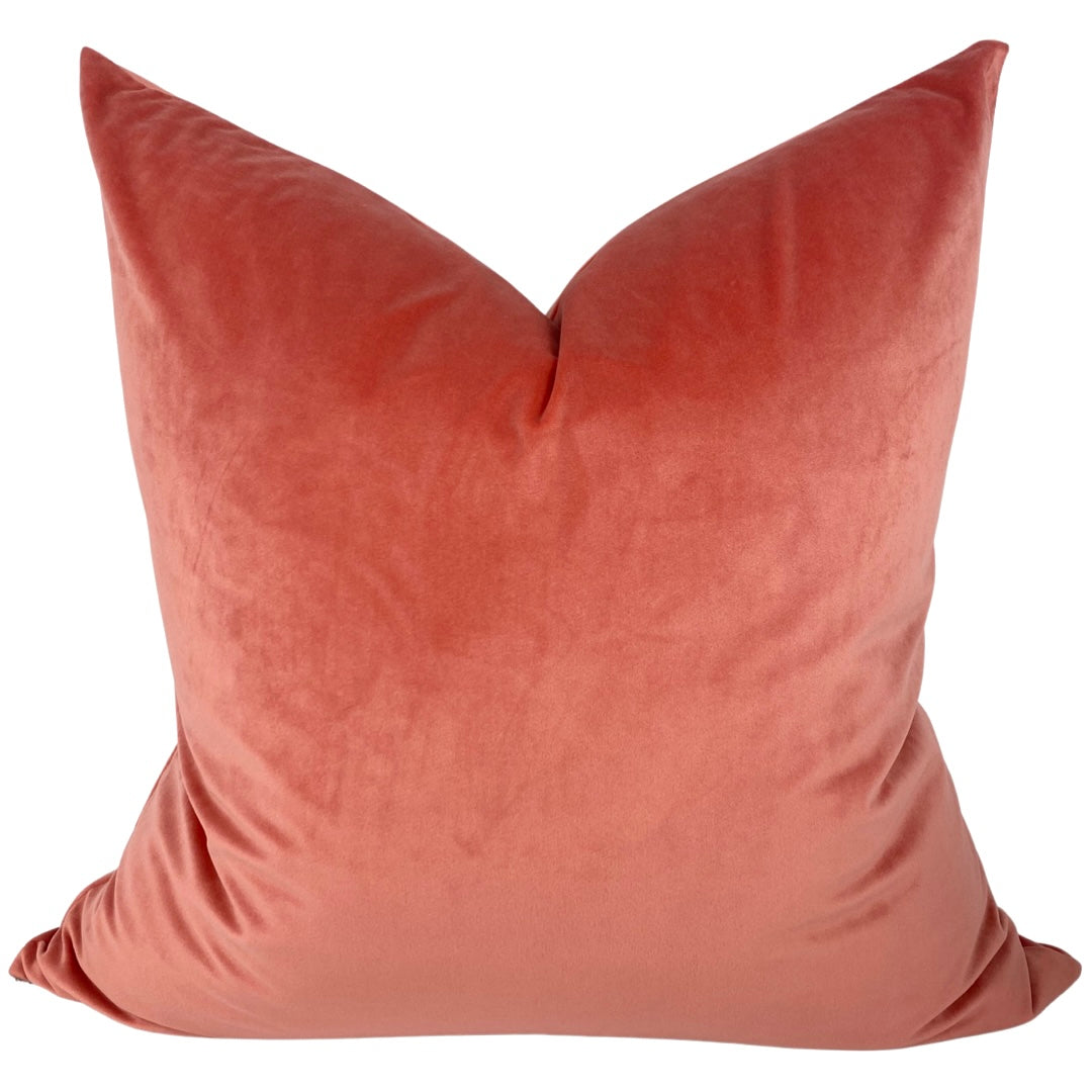 Coral Velvet Pillow - Main Image