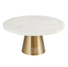 Load image into Gallery viewer, Brass And Marble Cake Stand
