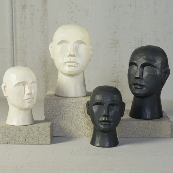 Gris Geometric Bust, Ceramic - Black