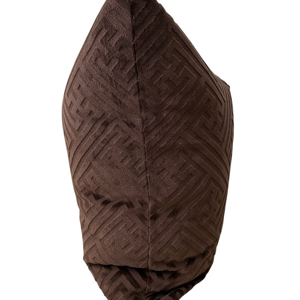 Brown Luxe Velvet Cut Pillow