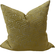Load image into Gallery viewer, Chartreuse Velvet Cut Pillow
