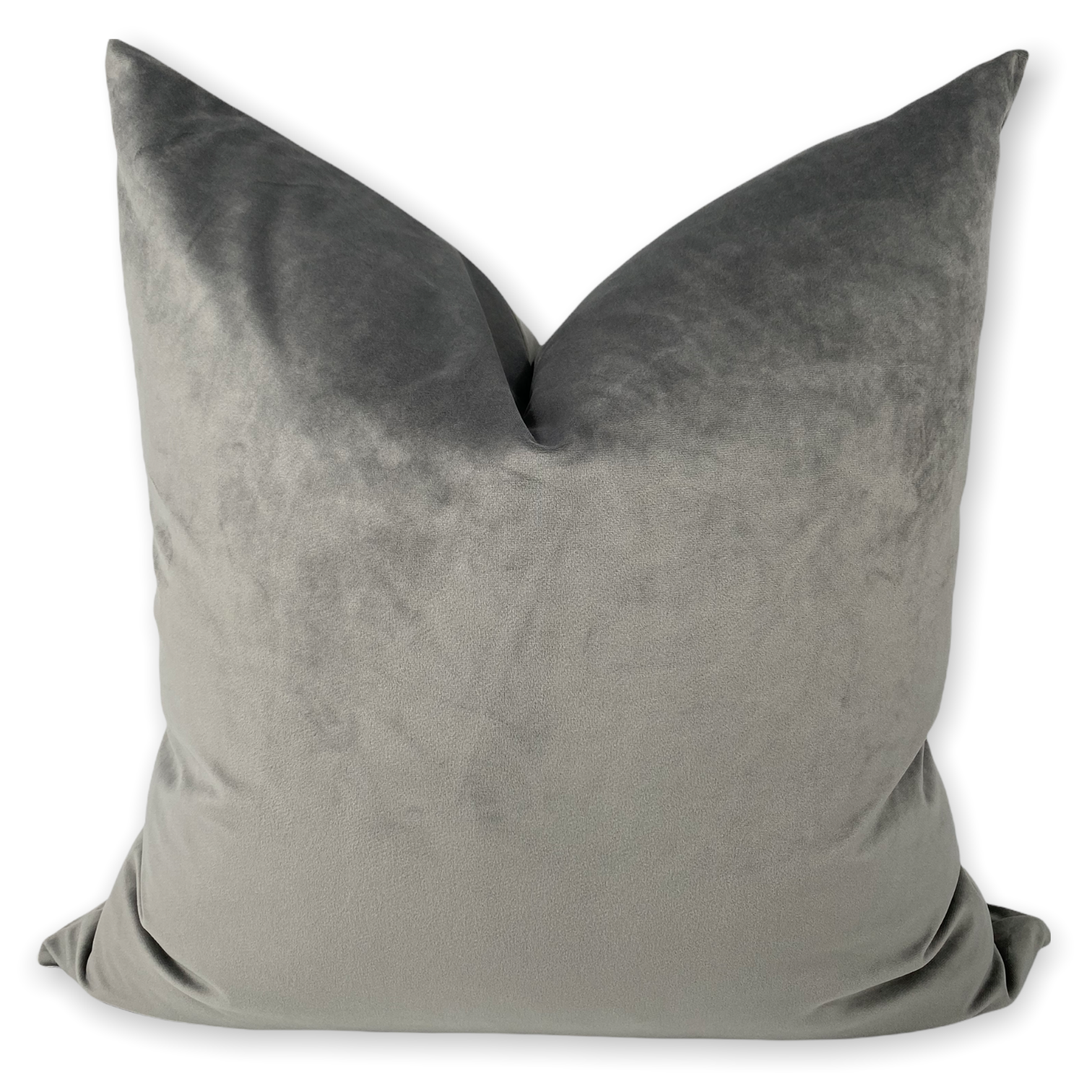 Velvet grey cushion best sale