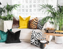 Load image into Gallery viewer, Golden Yellow - Textured Velvet Pillow