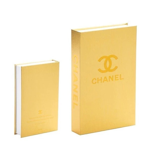 Designer Inspired Storage Book - C Gold – Visually Rich