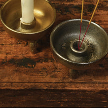 Load image into Gallery viewer, Taper Candle & Incense Holder - Silver