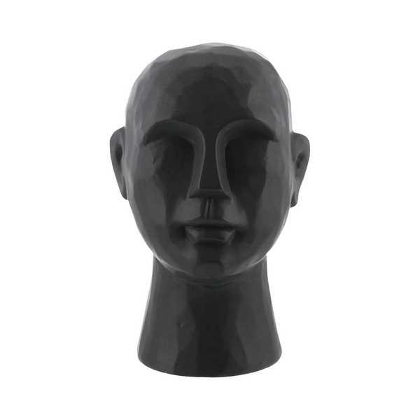 Gris Geometric Bust, Ceramic - Black