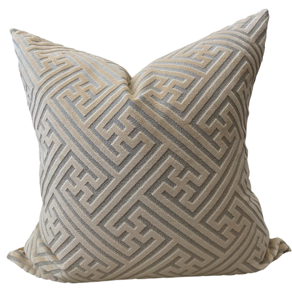 Ivory Luxe Velvet Cut Pillow