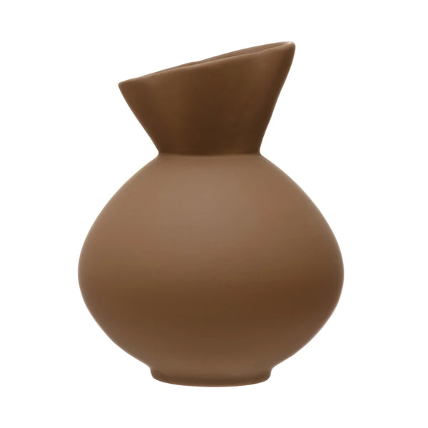 Brown Stoneware Vase