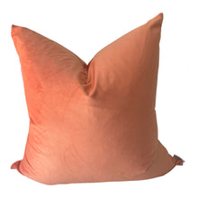 Load image into Gallery viewer, Peach Velvet Pillow
