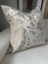 Load image into Gallery viewer, Ivory Abstract Jacquard-Velvet Pillow
