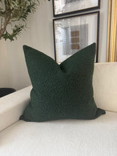 Load image into Gallery viewer, Forest Green Bouclé Pillow

