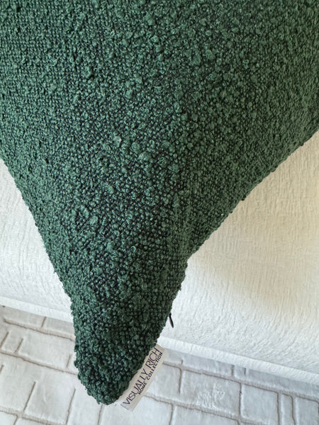 Forest Green Bouclé Pillow