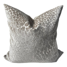 Load image into Gallery viewer, Taupe Leopard Velvet Cut Pillow
