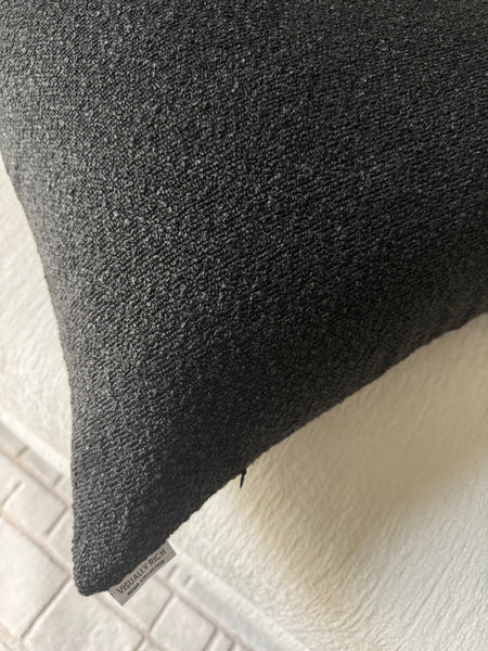 Black Steele Bouclé Pillow