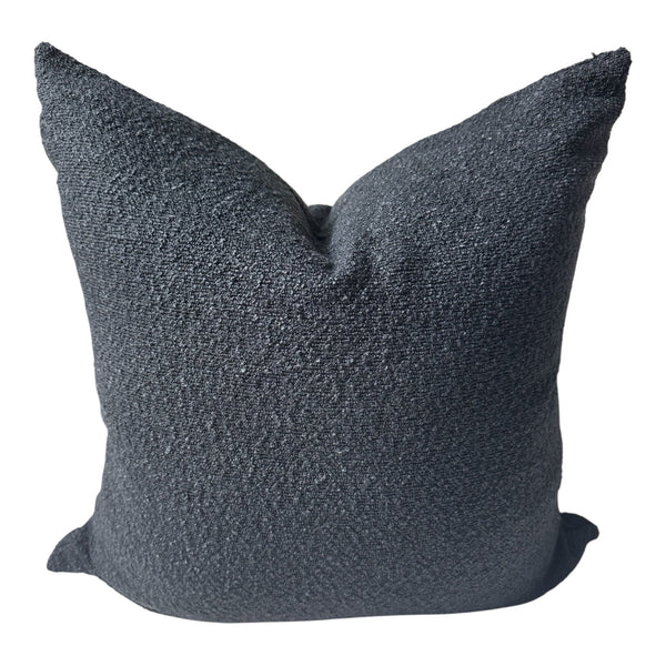 Black Steele Bouclé Pillow