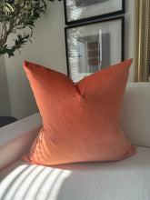 Load image into Gallery viewer, Peach Velvet Pillow
