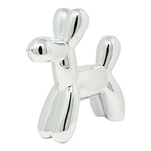 Load image into Gallery viewer, Silver Mini Balloon Dog Bank - 7.5”
