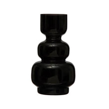 Load image into Gallery viewer, 3 Tier Black Glass Vase
