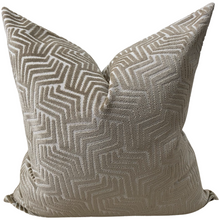 Load image into Gallery viewer, Taupe Velvet Cut Pillow
