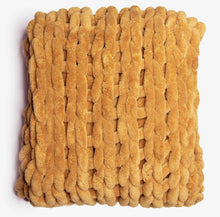 Load image into Gallery viewer, Gold Chenille Chunky Knit Throw
