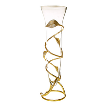 Load image into Gallery viewer, Gold Leaf Vase w/Removable Glass (2 Sizes)
