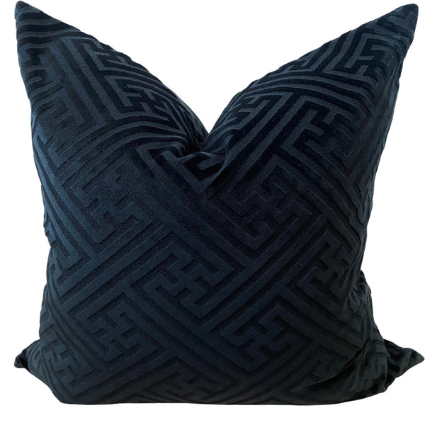 Black Luxe Velvet Cut Pillow