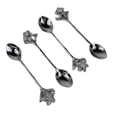Load image into Gallery viewer, Spoons w/Jeweled Flower (Set of  4)
