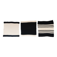 Load image into Gallery viewer, Cotton Knit Striped Dish Cloths, Set of 3 in Bag
