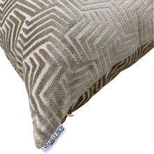 Load image into Gallery viewer, Taupe Velvet Cut Pillow
