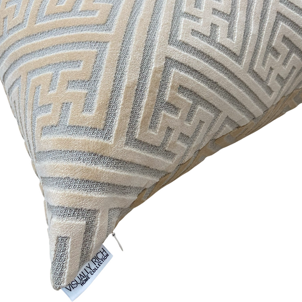 Ivory Luxe Velvet Cut Pillow