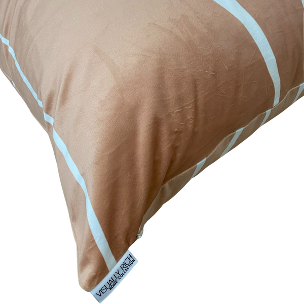 Simplicity Abstract Pillow - Rust