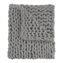 Load image into Gallery viewer, Dove Chenille Chunky Knit Throw
