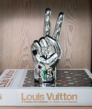 Load image into Gallery viewer, Silver &quot;Peace&quot; Hand Tabletop Decor

