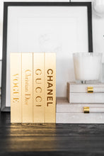 Load image into Gallery viewer, Designer Inspired Storage Book - Vogue Gold
