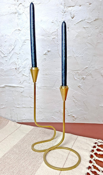 Gold Loop Taper Candle Holder