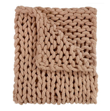 Load image into Gallery viewer, Mink Chenille Chunky Knit Throw
