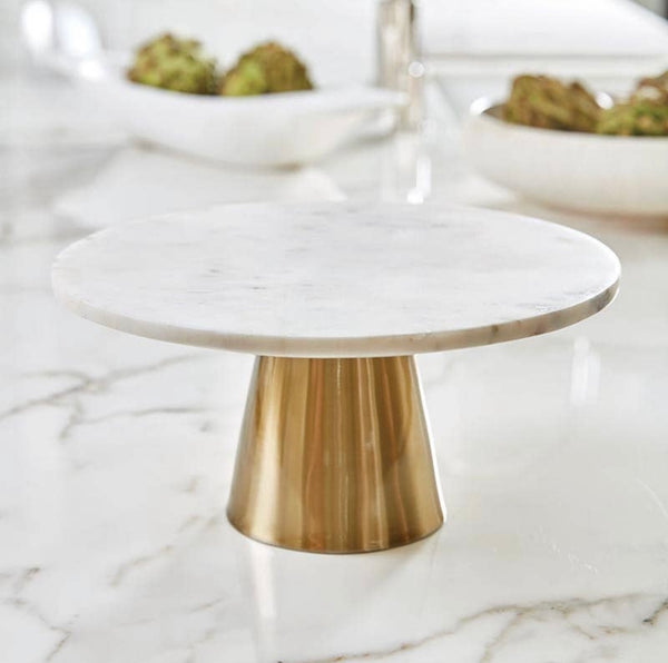 Brass And Marble Cake Stand