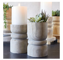 Load image into Gallery viewer, Grey Succulent Pillar (Size Options)
