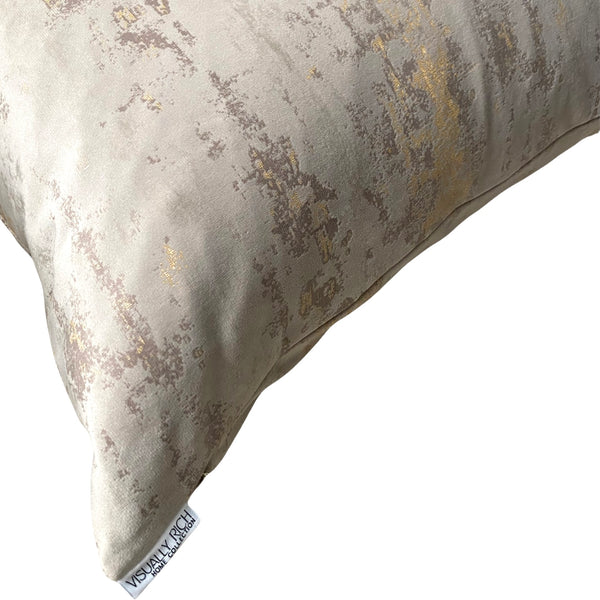 Taupe Abstract Pillow