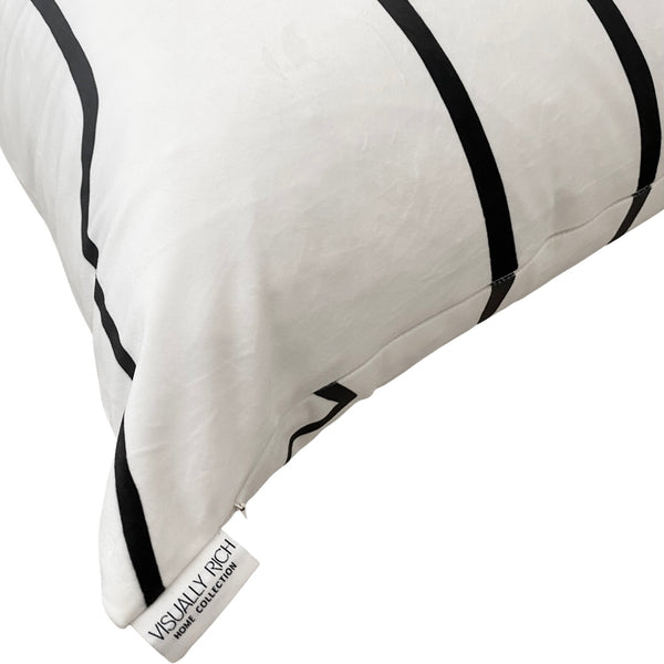 Simplicity Abstract Pillow - White